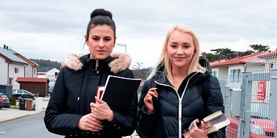 Sweet white babes Billie Star and Marilyn Sugar VS BBC