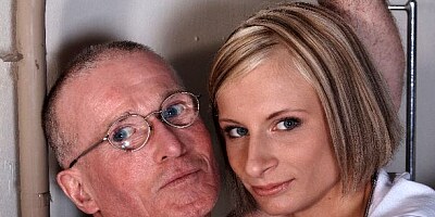 Cute short-haired MILF Paris Pink nicely fucked by an old penis