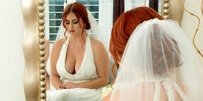 Redhead with huge boobs Lennox Luxe fucked from behind