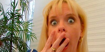 Blonde angel Mrs. Johnson is sucking a pretty big dick on the knees