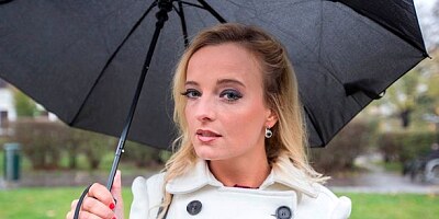 Cute white model Victoria Pure dominated by a long black snake