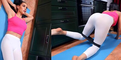 Glamorous Russian angel Luxury Girl rides on a pretty huge boner