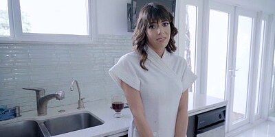 Sensual brunette babe with small tits Vera King fucked in the cowgirl pose