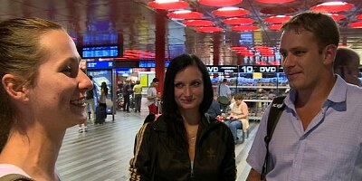Cute Euro girlfriend allows these men to penetrate her tight pussy