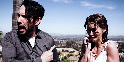 Good-looking brunette Paige Owens gives a very sweet blowjob