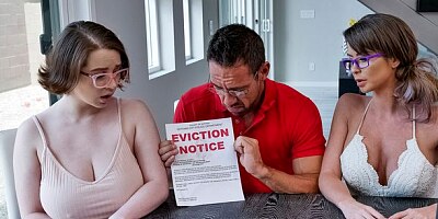 Beautiful angels Emily Addison and Anna Blaze are getting fucked from behind