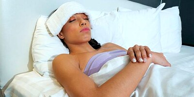 Cute teen angel Alexis Tae is sucking a big white dick in POV