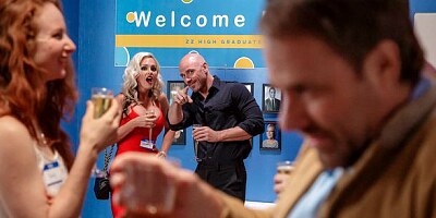 Good-looking busty blonde Alena Croft fucked by a long penis