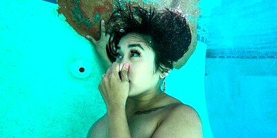Excellent busty doll Mia Little penetrated from behind on the poolside