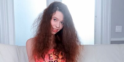 Awesome miniature teen Sony Smile rides on a pretty long boner