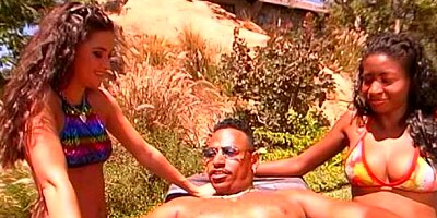 Slender sex dolls Stephanie Swift and Lexi fuck with a big dick