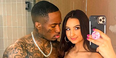 Beautiful brunette Eliza Ibarra rides on a big black dick with pleasure