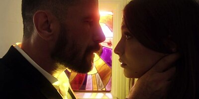 Lovely model with an innocent look Izzy Lush fucked in the night