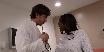 Two white guys fuck a pregant black girl