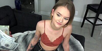 Small titted coed slut, Dani Lynn got fucked from the back to earn some easy cash