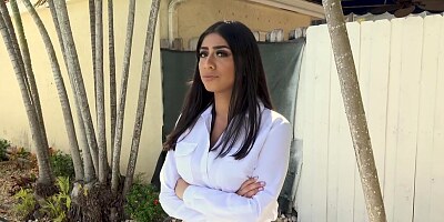 Cock loving brunette with big, bouncy tits and hairy pussy, Violet Myers got fucked very hard