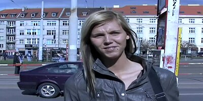 This horny blonde loves to swallow cum