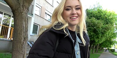 Student Fucked in Forest for Cash