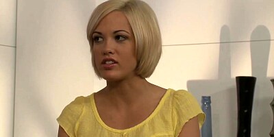 Two amazing blonde babes and a handsome guy are having a perfect fuck time, in the bed