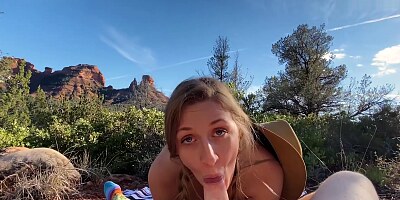 Cowgirl Rides Big Cock in the Mountains - Molly Pills - Outdoor Sex POV
