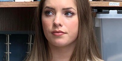 Summer Brooks is sucking cock because she was caught shoplifting and has to do something about it