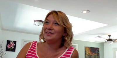 Small titted teen has a quick way to earn easy cash that often includes fucking