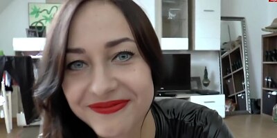 Hot brunette gets ready for a hot fuck