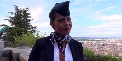 Lyonnaise is a flight attendant who is always in the mood for sex with pilot