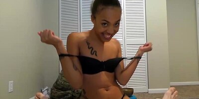 Ebony amateur gal Xianna Hill loves twerking and hot fucking in this POV sex session