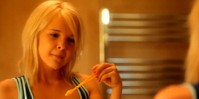Petite blonde cant easily skip her morning masturbation routine, because it feels so fucking good