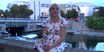 Mature blonde woman, Alysee is having casual sex with a black guy, and enjoying it a lot