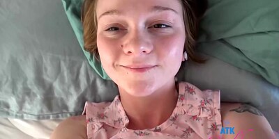 Sleepy teen is about to get nailed, because her boyfriends dick got rock hard