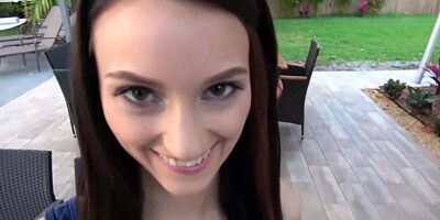 Delightful girl, Paisley Pepper got down and dirty with her neighbor, and liked it a lot