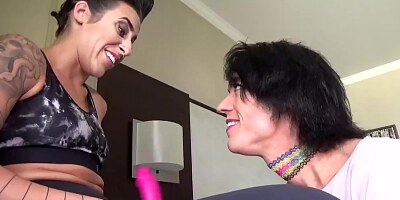 Strapon pegging in the hotel