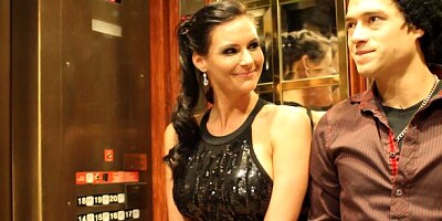 Pretty cute hottie with busty brunette Phoenix Marie jumps on a big dick