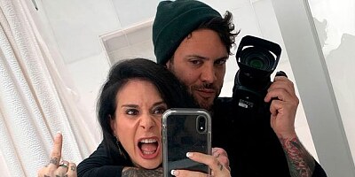 Inked busty angel Joanna Angel jumps on a huge dick in POV