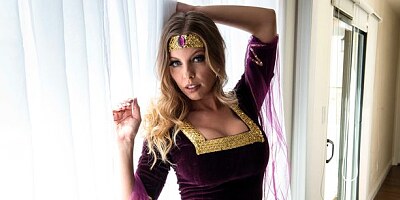 Busty hottie in sexy lingerie Britney Amber screwed by a bald man