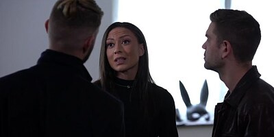 Lusty brunette Cassie Del Isla is feeling two fat dicks in her tight holes