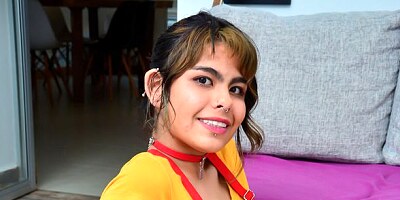 Good-looking chick with small tits Lulu Ninfo fucked from behind