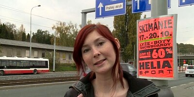 Awesome outdoor sex in the forest with a playful redhead teen