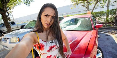 Sensual brunette with round bottom Lilly Hall screwed in the doggy style