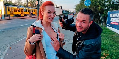 Sensual redhead Kessie Shy is selling her little tight pussy