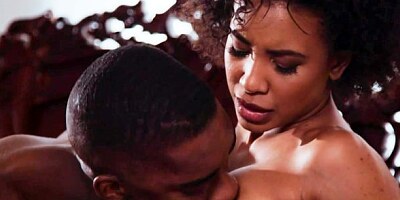 Gorgeous ebony hottie Demi Sutra fucked hard by a big black dick