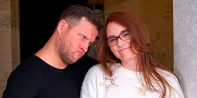 Redhead hottie Ami Calienta nicely impaled by a pretty long dick