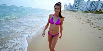 Stunning athletic hottie Kylie Rocket jumps on a pretty big cock