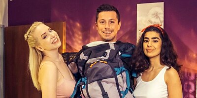 Vera Jarw and Aaeysha are enjoying nasty lesbian games in the bed