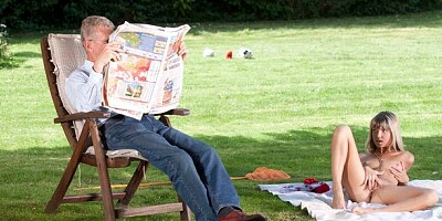 Sweet young hottie Gina Gerson is fucking with a dirty old man