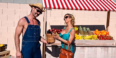 Awesome rich model with big boobs Alexis Fawx screwed in the cowgirl pose