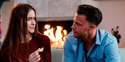 Cute young model Hazel Moore feels a huge prick inside her cunt