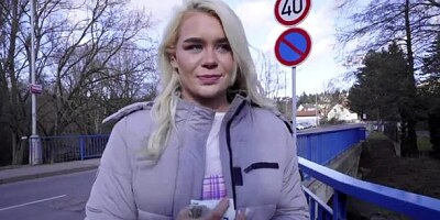 Sensual blonde Gina Varney feels a big prick inside her crack